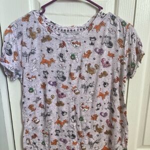 Disney Cats Light Pink Shirt Size XS
